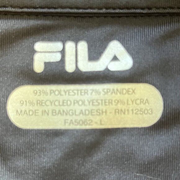 Fila Golf Polo Shirt Mens Large Maroon Black Striped Short Sleeves - Picture 6 of 8